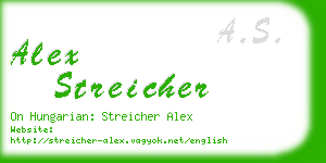 alex streicher business card